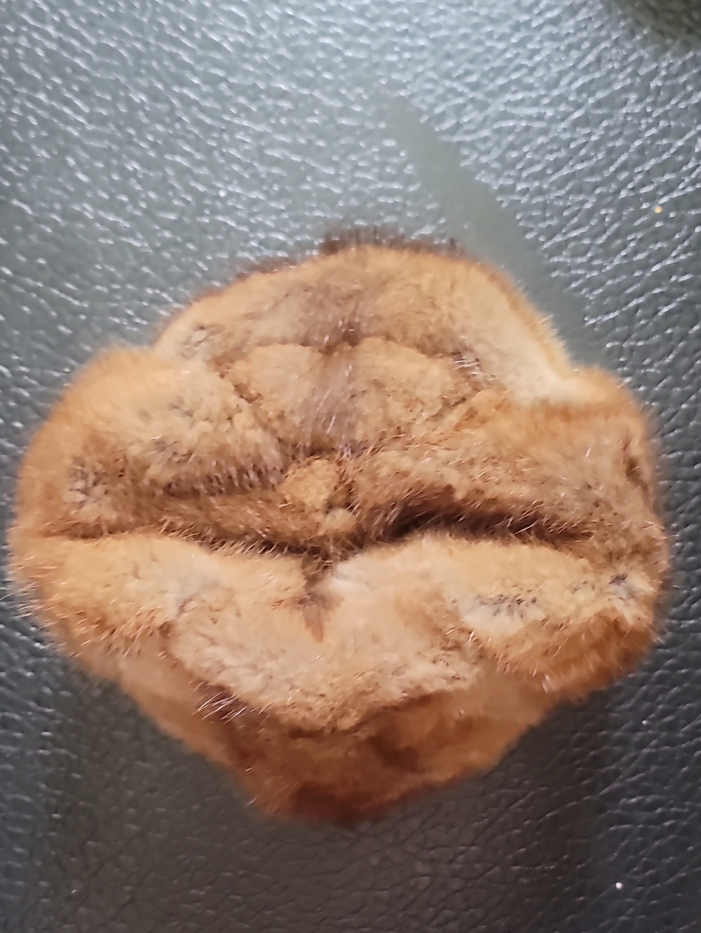 Brown Faux Fur Pom Pom Warm Winter Hat